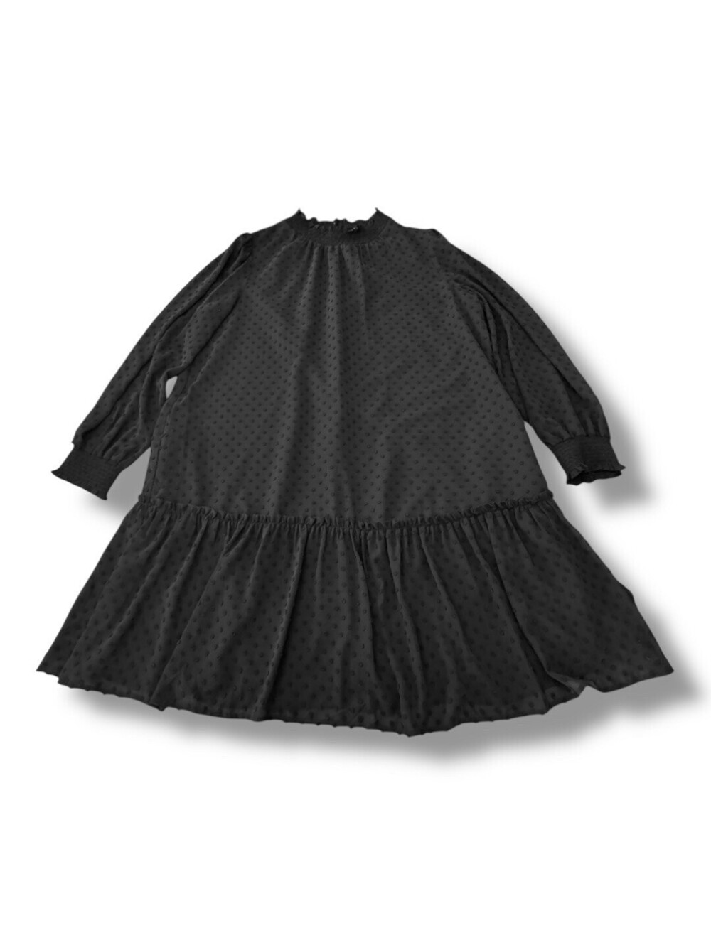 J.Crew Factory Smocked Drop-Waist Mini Dress Swiss Dot BC708 Women’s Size M